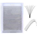 3D-12D Volume False Eyelashes, Long Stem, 0.07mm Soft, 8-15mm Mixed Length, Large Capacity