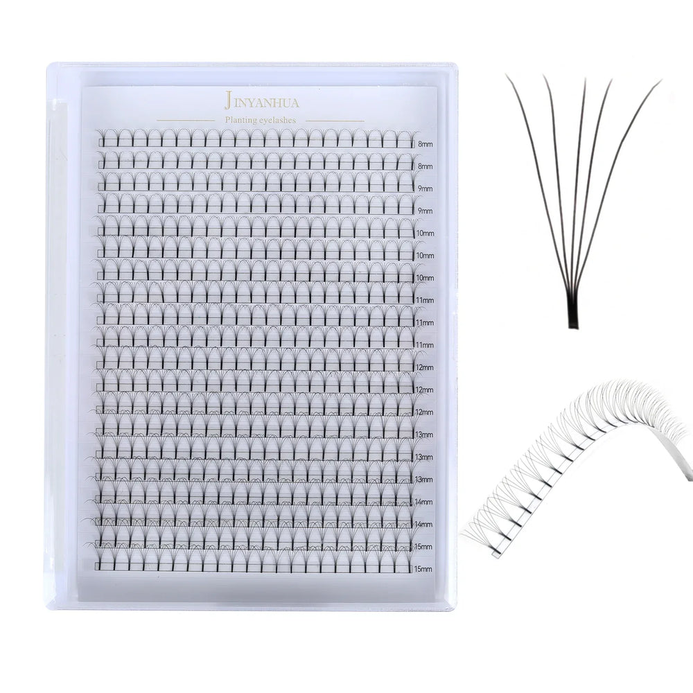 Large Capacity Long Stem 3D-6D Lashes 0.1mm Mixed Length 8-15mm
