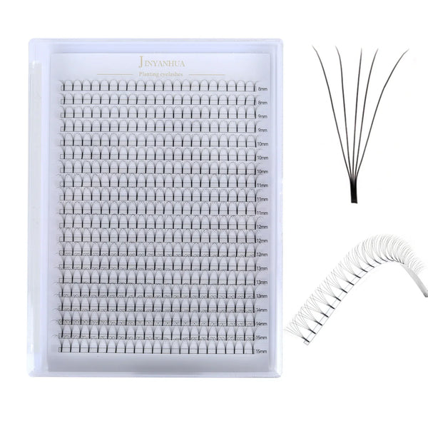 Large Capacity Long Stem 3D-6D Lashes 0.1mm Mixed Length 8-15mm