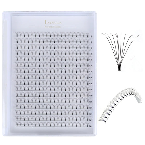 3D-12D Short Stem Volume Lashes 0.07mm, 8-15mm Optional, Large Capacity Single Length
