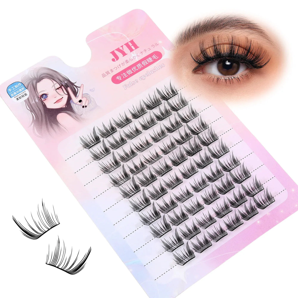JYH Pink Card Laser Cat Ear Eyelashes