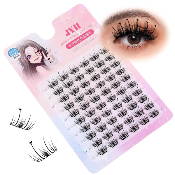JYH Pink Card Laser Cloud Heart Star Eyelashes