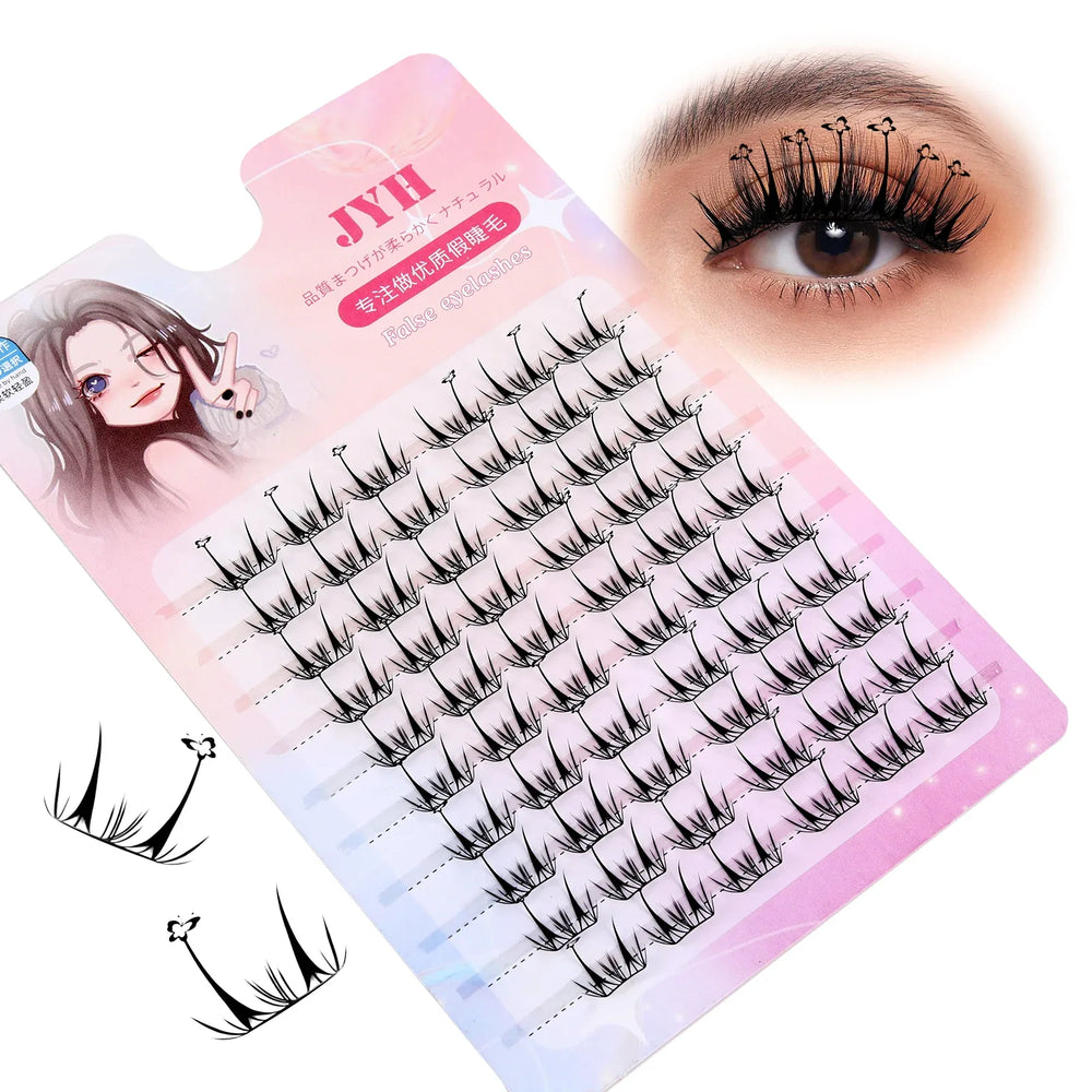 JYH Pink Card Laser Deer Butterfly Eyelashes