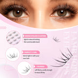 JYH Pink Card Laser Mixed Barbie Eyelashes