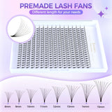 3D-12D Short Stem Volume Lashes 0.07mm, 8-15mm Optional, Large Capacity Single Length