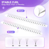 Large Capacity Long Stem 3D-6D Lashes 0.1mm Mixed Length 8-15mm