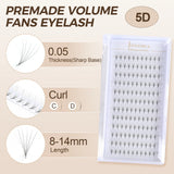 JYH 3D-12D 0.05mm 8-14mm Sharp Point Style Lashes