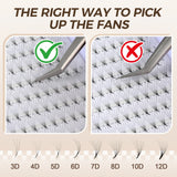 JYH 3D-12D 0.05mm 8-14mm Sharp Point Style Lashes