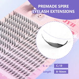 JYH 8-16mm Laser Printed Tower Tip Series (Slant Tower Tip, Pink)